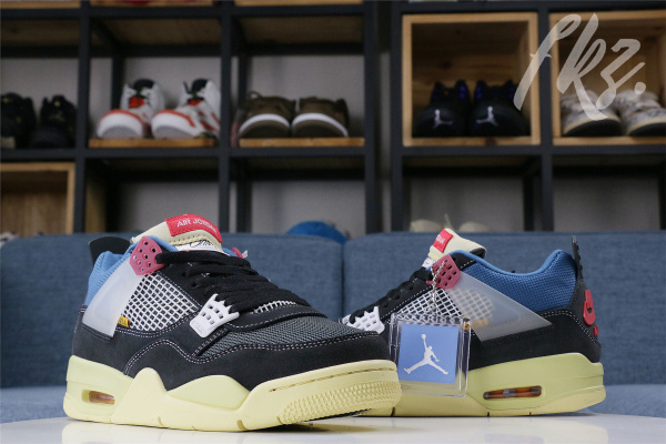 Union LA X Air Jordan 4 Retro Off Noir(GS)（A1）