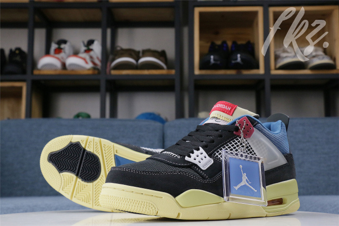 Union LA X Air Jordan 4 Retro Off Noir(GS)（A1）