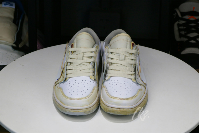 Custom Off White x Air Jordan 1 Low Aged White