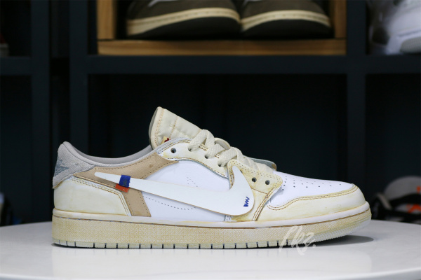 Custom Off White x Air Jordan 1 Low Aged White