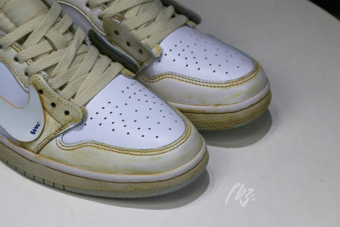 Custom Off White x Air Jordan 1 Low Aged White