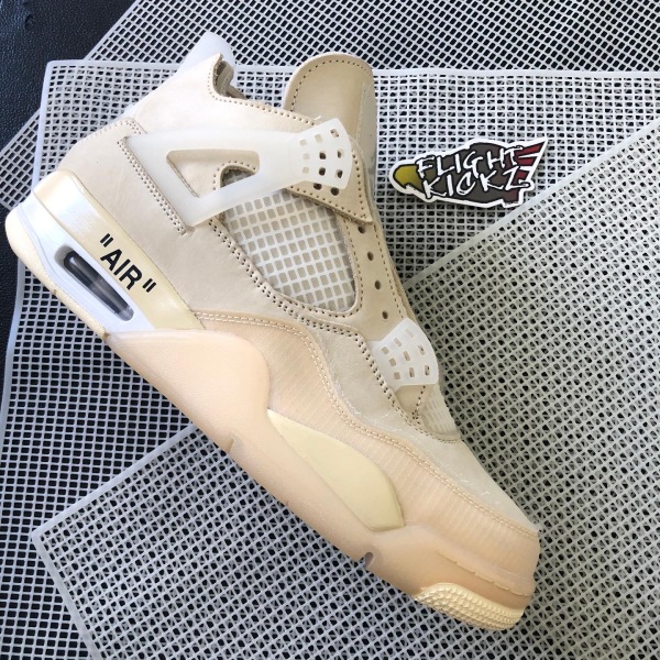 Off White x Air Jordan 4 Sail 2020  ( A1)