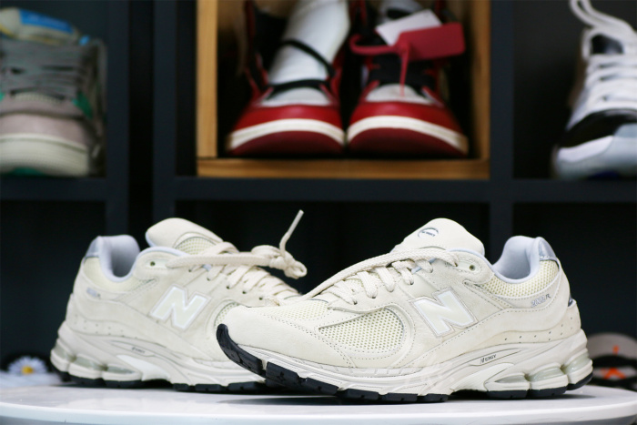 New Balance 2002R Bone Light Aluminum Sneakers