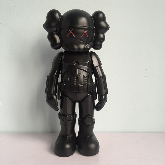 MAND KAWS Star Wars black and white soldiers