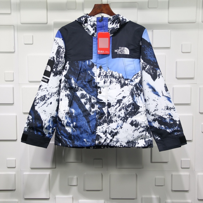 Suprem3 The North Face Mountain Parka Blue/White