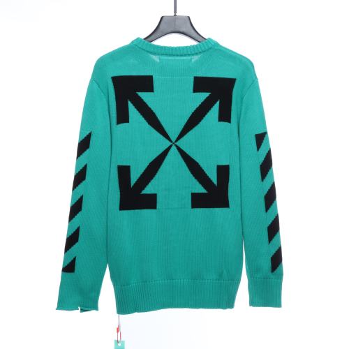 Off-White Diag Arrows Knit Sweater Mint Green/Black