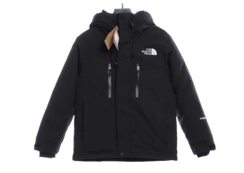 The North Face tri-color stand-up collar logo down jacket