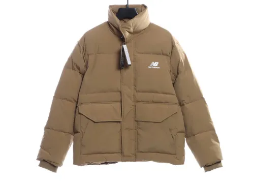 NEW BALANCE solid color large pocket down jacket