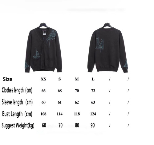 L-VxFREQUENCY Irregular Embroidered Mohair Cardigan