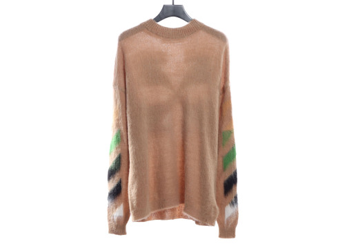 OFF WHITE Mohair Sweater Brown
