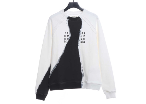Madison Margiela Painted Lettering Classic Pullover Crewneck Hoodie