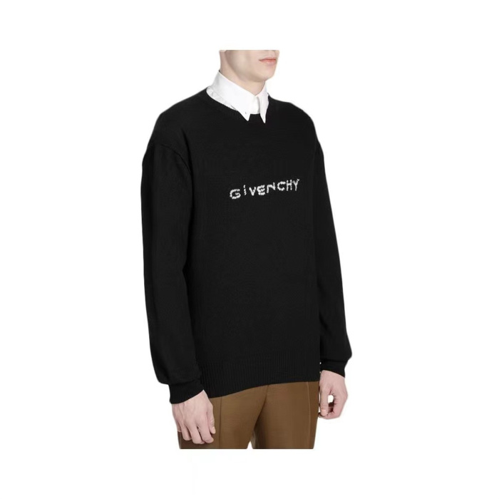 G!V3NCHY small letter embroidered crew neck sweater