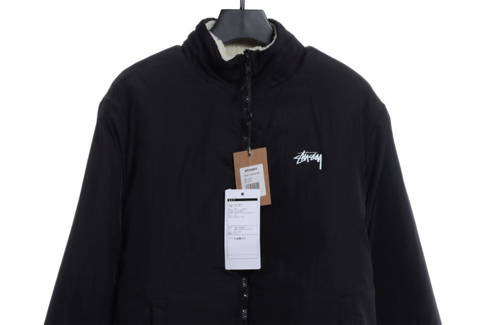 Stussy 22FW Black 8 Lamb Wool Reversible Jacket
