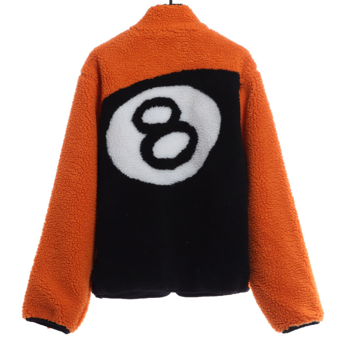 Stussy 22FW Black 8 Lamb Wool Reversible Jacket