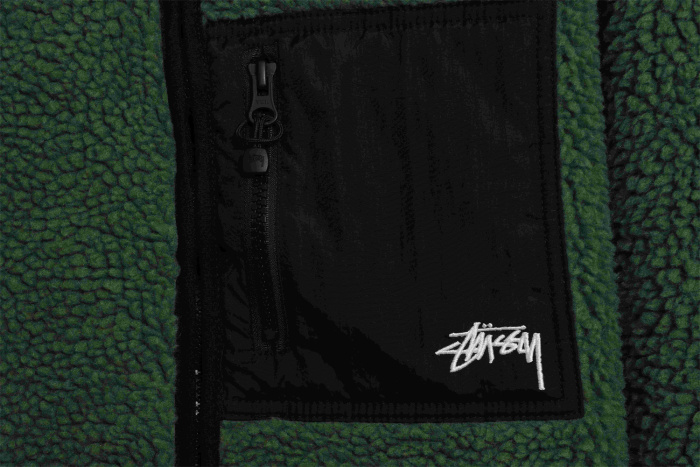 Stussy 22FW Black 8 Lamb Wool Reversible Jacket