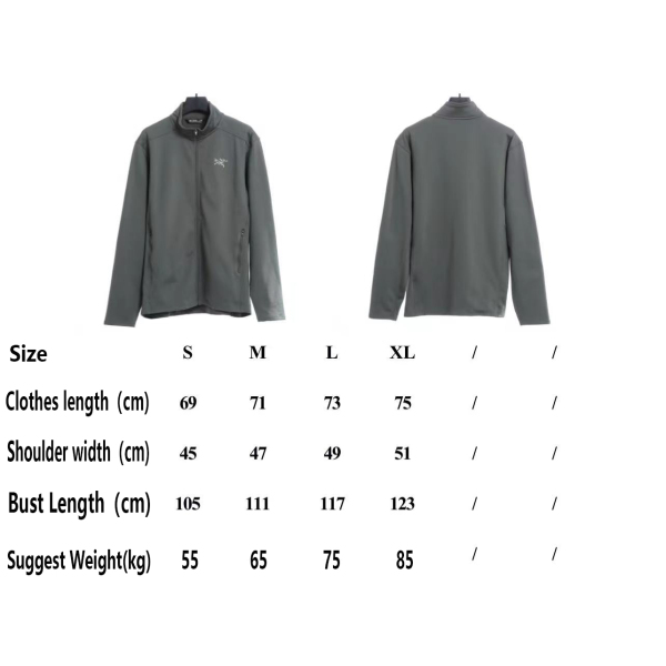 ARC'TERYX kyanite series lightweight softshell plus fleece stand collar bottoming jacket