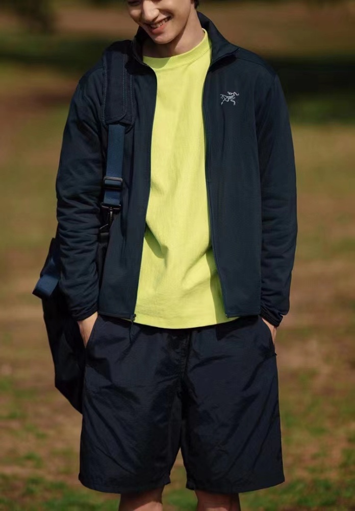 ARC'TERYX kyanite series lightweight softshell plus fleece stand collar bottoming jacket