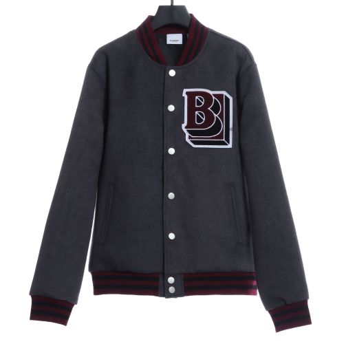BBR 2FW three-dimensional letter B towel embroidered baseball  jacket