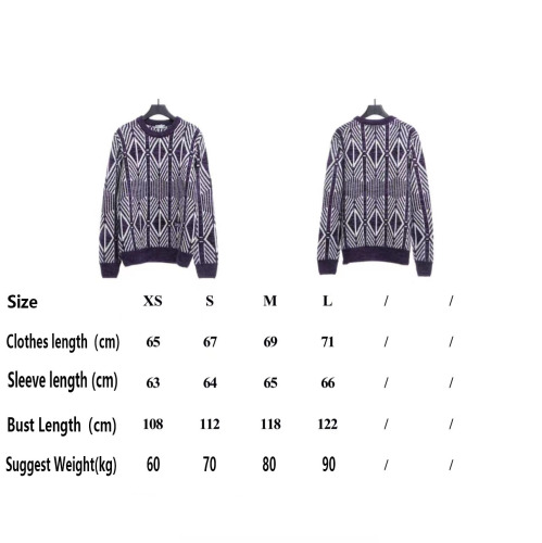 D10r 22 autumn and winter new diamond pattern jacquard pullover knitted sweater