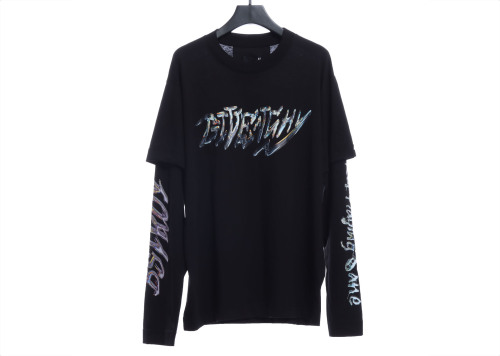 GVC X BSTROY 22FW joint metal printing fake two long-sleeved T-shirts