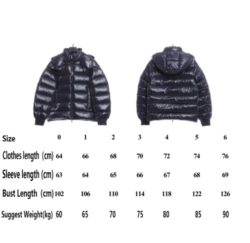 M0NCL3R Colored Logo Down Jacket