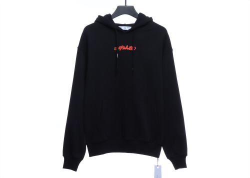 OFFWHITE (OW) environmental limited logo red arrow hoodie