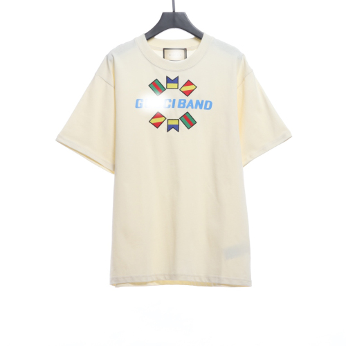 Guc1 BAND flag embroidery short sleeves