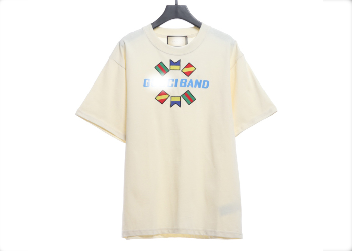 Guc1 BAND flag embroidery short sleeves