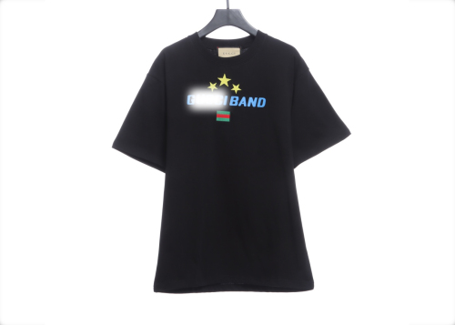 Guc1 BAND star embroidery short sleeves