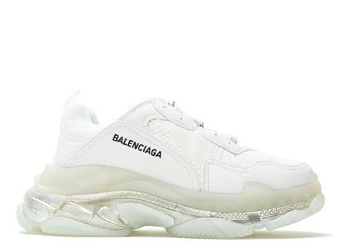 Balencig* Triple S Sneaker 'Clear Sole - White'