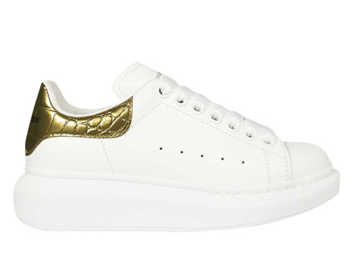 Alexande* McQuee* Oversized Sneaker 'Gold Crocodile'