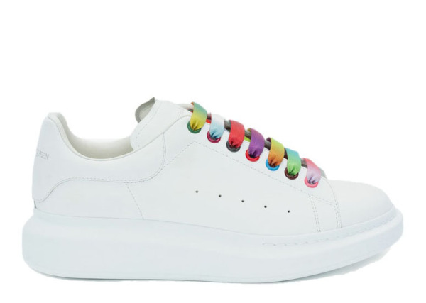 Alexande* McQuee* Oversized White Rainbow