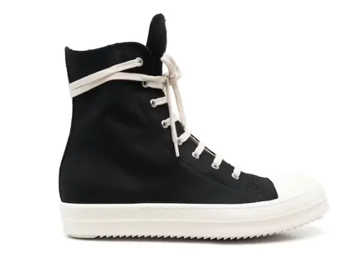 R!ck Owens DRKSHDW Scarpe Denim Sneaks Black Milk Overdyed Denim