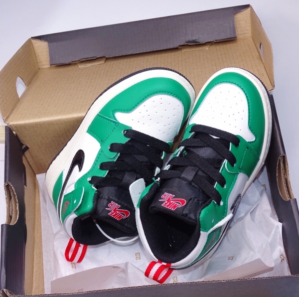 Air Jordan 1 Retro High OG TD Lucky Green Toddler (With pull tab)