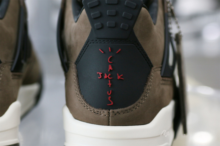 Air Jordan 4 Retro Travis Scott Olive Custom Shoes