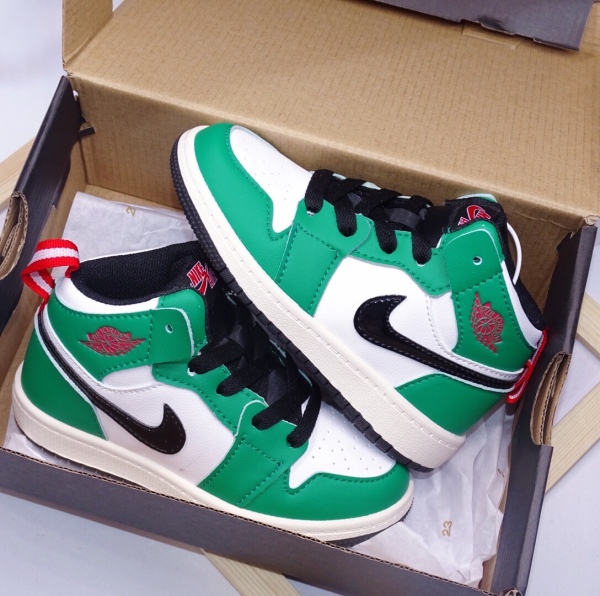 Air Jordan 1 Retro High OG TD Lucky Green Toddler (With pull tab)