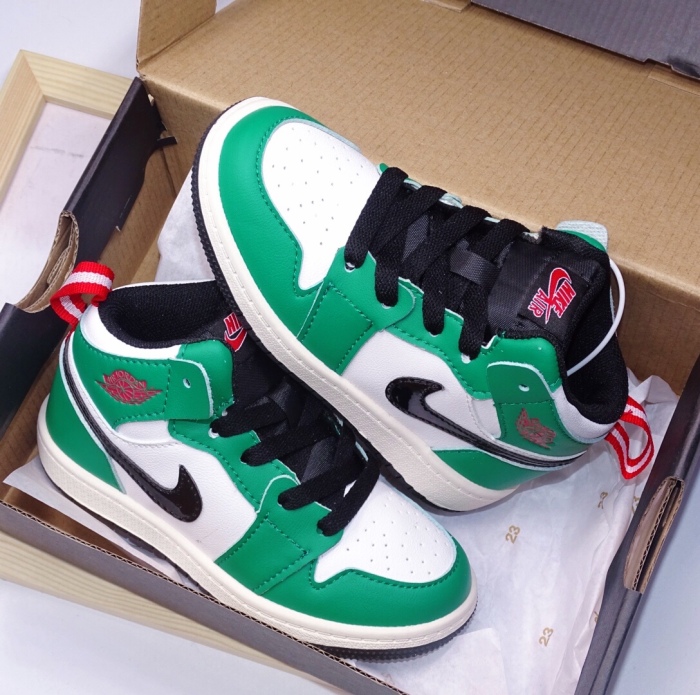 Air Jordan 1 Retro High OG TD Lucky Green Toddler (With pull tab)