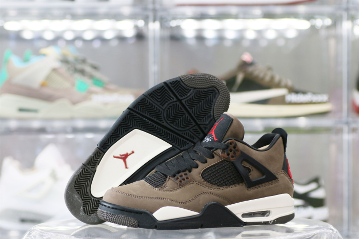 Air Jordan 4 Retro Travis Scott Olive Custom Shoes