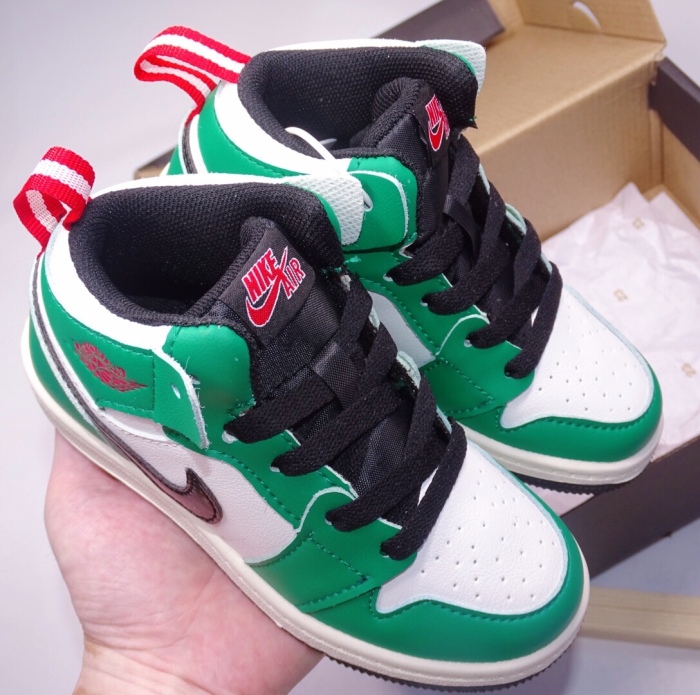 Air Jordan 1 Retro High OG TD Lucky Green Toddler (With pull tab)