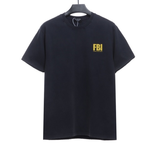 B-l3nc1aga FBI destruction tortoise print short sleeve