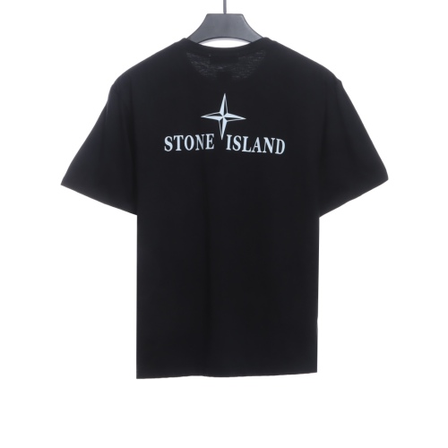 Stone island cross logo printing short sleeves
