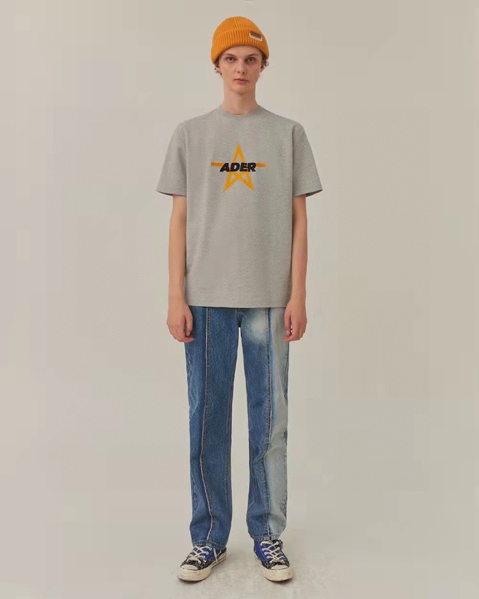 ADER pentagram embroidered short sleeves