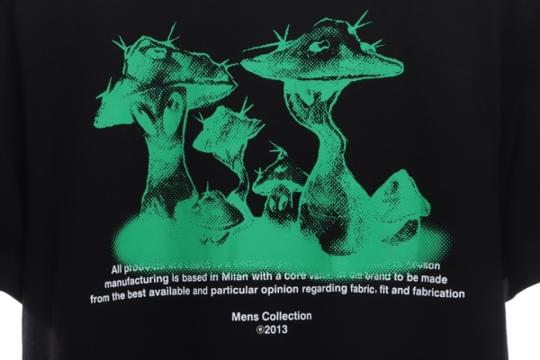 OW green mushroom printing short sleeves