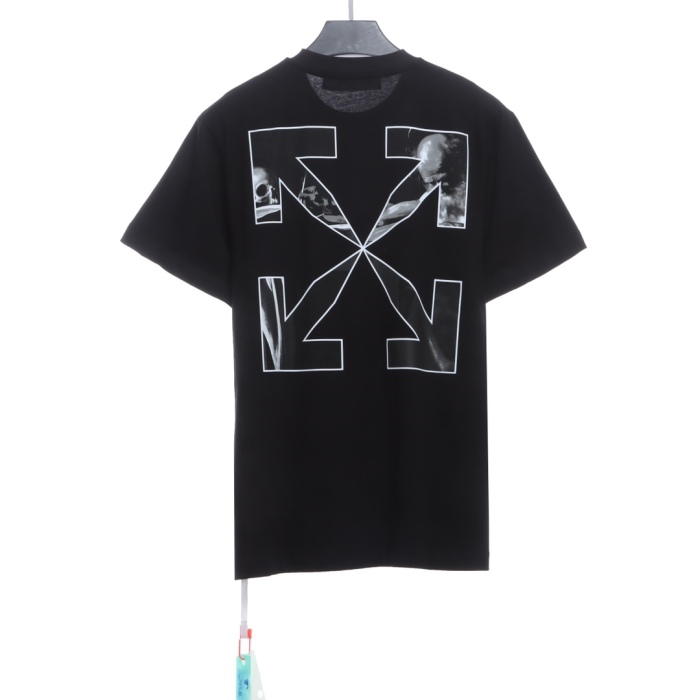 OW Caravaggio black and white religious short sleeves