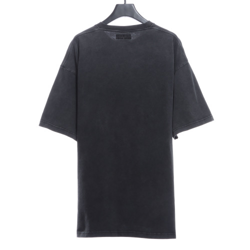Vetements 23SS Washed Letter Embroidered Short Sleeve T-Shirt
