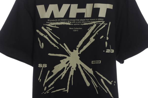 OW Sketch Splashed Ink Arrow Letter Short Sleeves