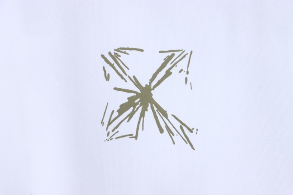 OW Sketch Splashed Ink Arrow Letter Short Sleeves