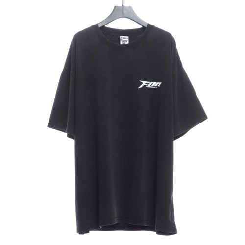 FAR.ARCHIVE Washed Letter Print Short Sleeve T-Shirt