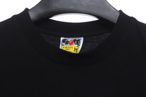 BAPE camouflage ape head pattern hit color letter printing short sleeves