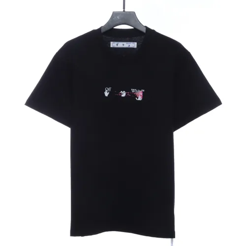 OW Acrylic Arrow Print Short Sleeve